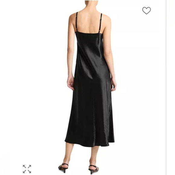 Vince Black Satin Slip Dress XS $398 - Picture 4 of 5